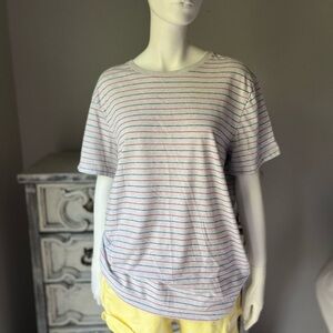 Old Navy Red and Blue Striped Tee